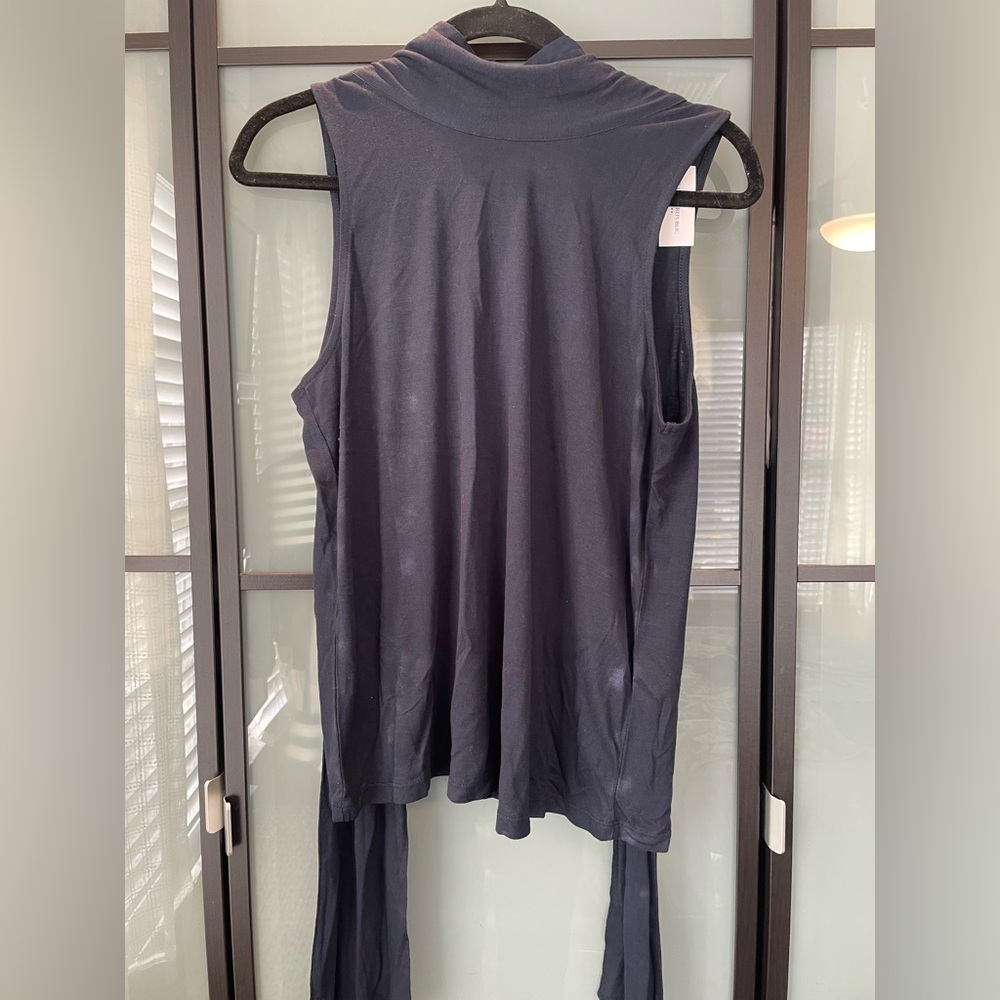 NWT Banana Republic Navy Sleeveless Top with tie back